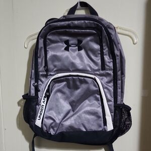 Under Armour Gray and Black Backpack with Durable Design